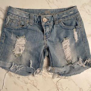 Almost famous long jean shorts